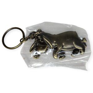 Disney Monogram International Eeyore Brass Metal Keychain Unused